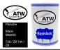 Preview: Porsche, Black Metallic, 738 / Z8 744 / Z8: 500ml Lackdose, von ATW Autoteile West.